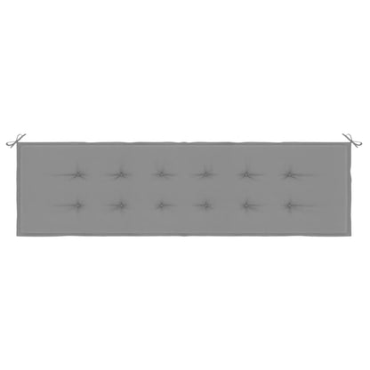 Garden Bench Cushion Grey 180x50x3 cm