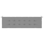 Garden Bench Cushion Grey 180x50x3 cm