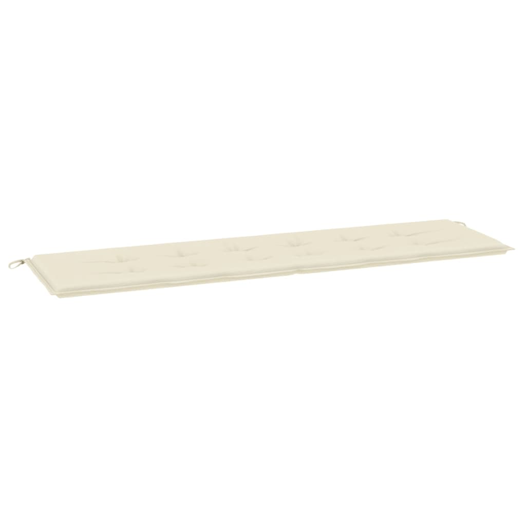 Garden Bench Cushion Cream 180x50x3 cm