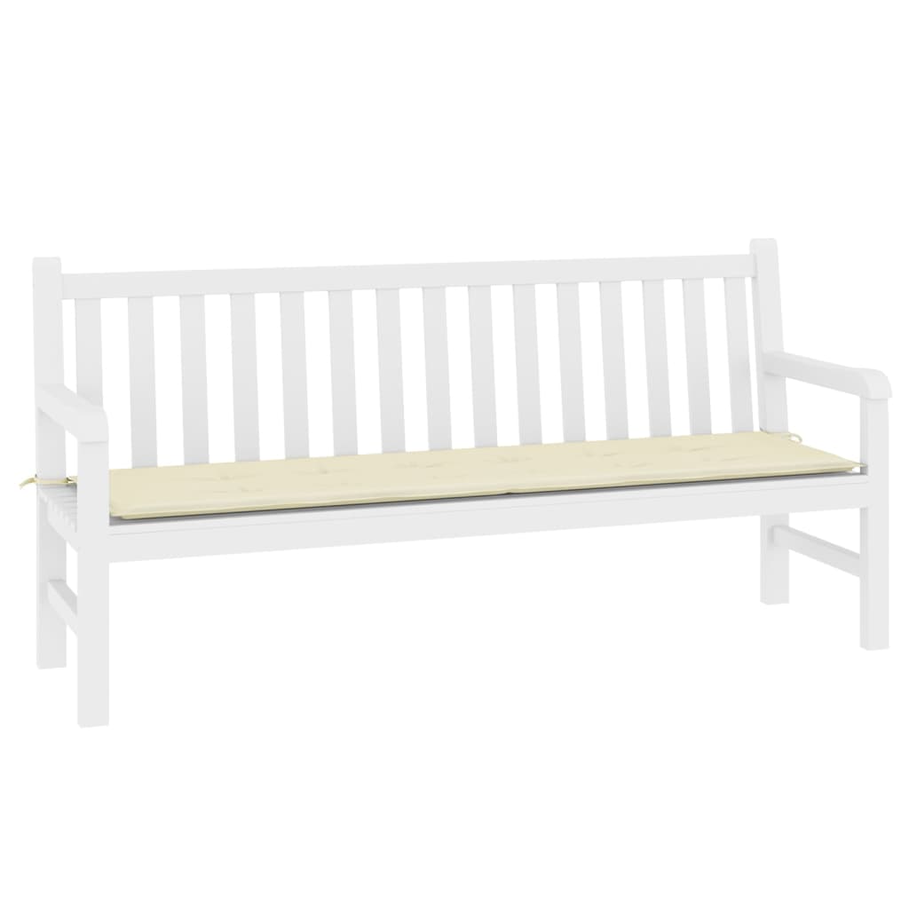 Garden Bench Cushion Cream Oxford Fabric