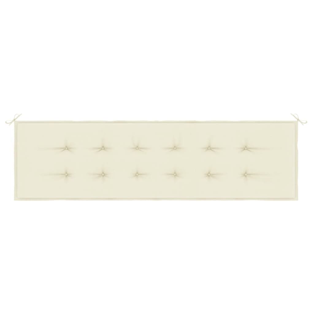 Garden Bench Cushion Cream 180x50x3 cm