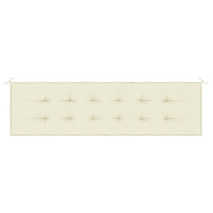 Garden Bench Cushion Cream 180x50x3 cm