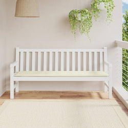 Garden Bench Cushion Cream Oxford Fabric