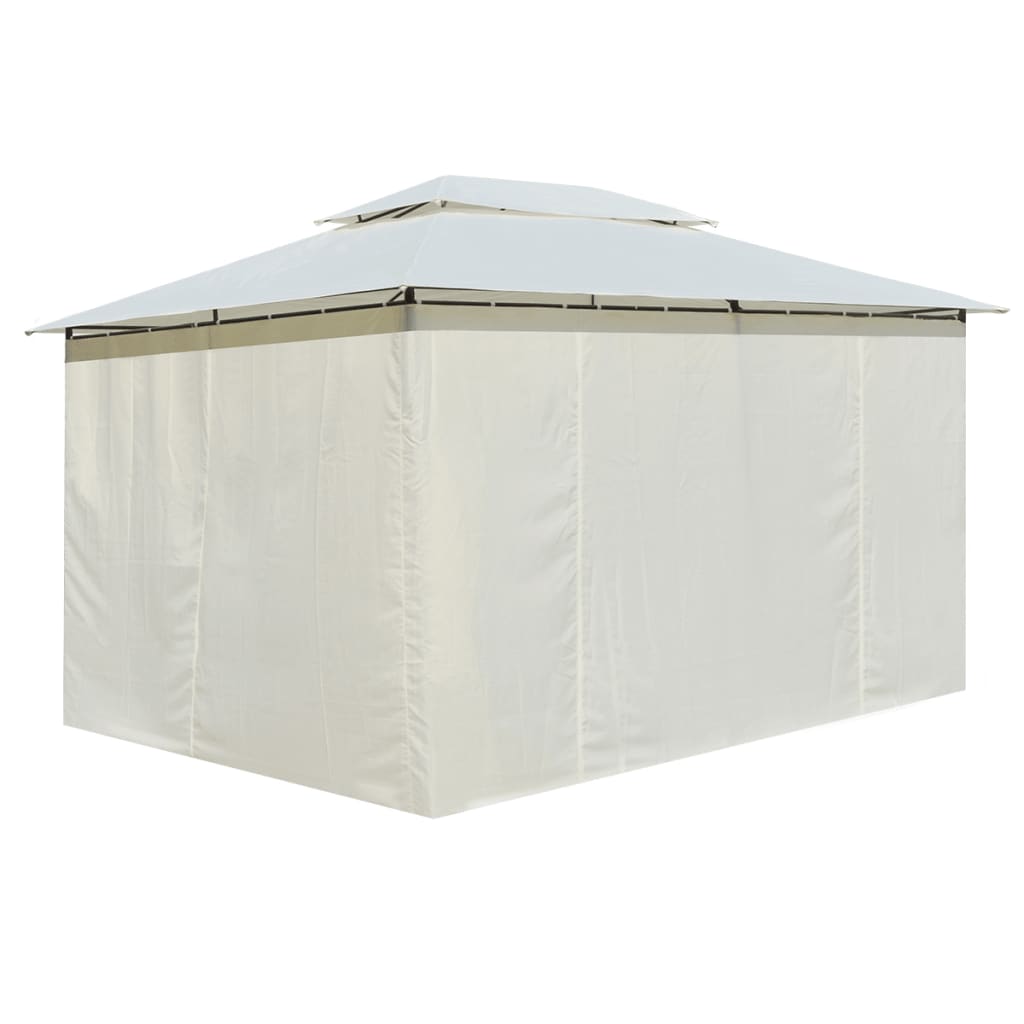 Garden Marquee with Curtains  White