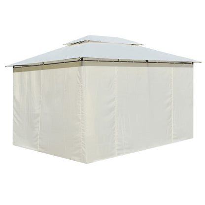 Garden Marquee with Curtains  White