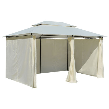 Garden Marquee with Curtains  White