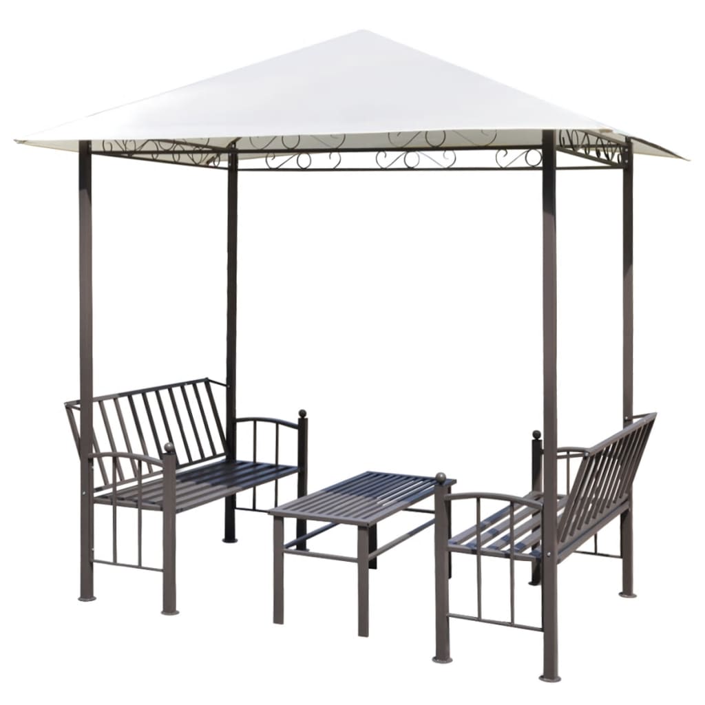 Garden Pavilion with Table and Benches