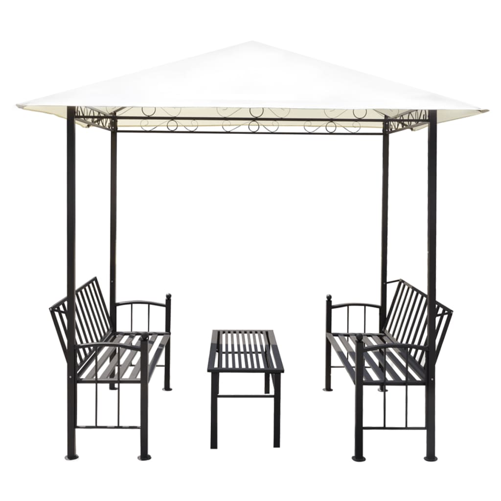 Garden Pavilion with Table and Benches