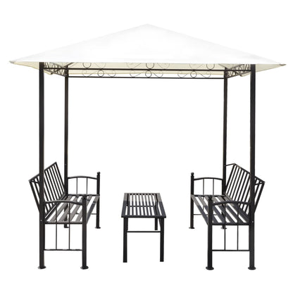 Garden Pavilion with Table and Benches