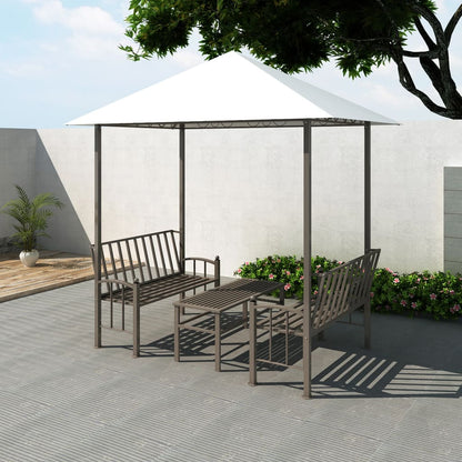 Garden Pavilion with Table and Benches