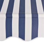 Manual Retractable Awning 250 cm Blue and White Stripes