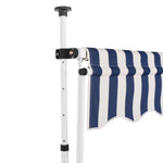 Manual Retractable Awning 300 cm Blue and White Stripes