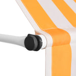 Manual Retractable Awning 150 cm Yellow and White Stripes