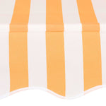 Manual Retractable Awning 150 cm Yellow and White Stripes