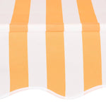 Manual Retractable Awning 200 cm Yellow and White Stripes