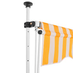 Manual Retractable Awning 300 cm Yellow and White Stripes