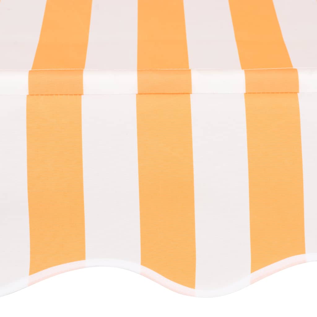 Manual Retractable Awning 350 cm Yellow and White Stripes