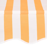 Manual Retractable Awning 350 cm Yellow and White Stripes