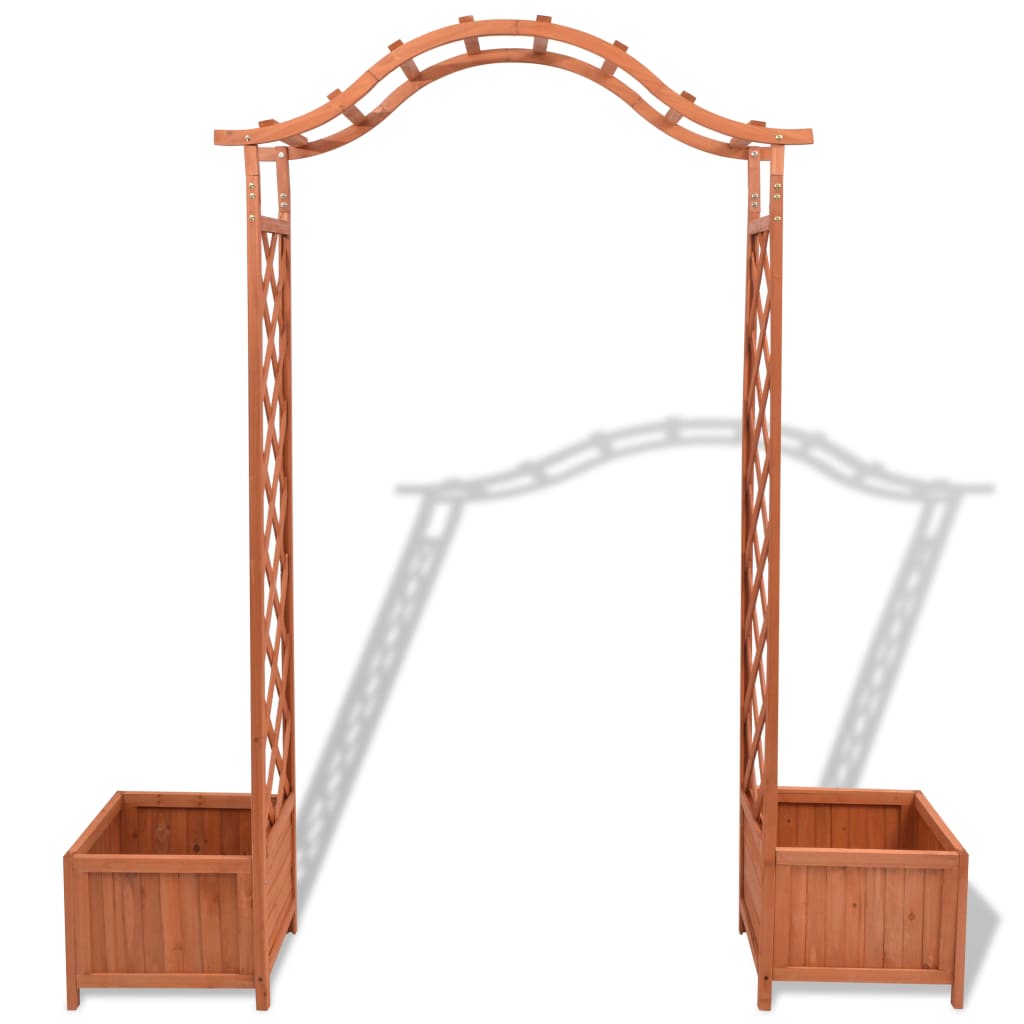 Trellis Rose Arch with Planters