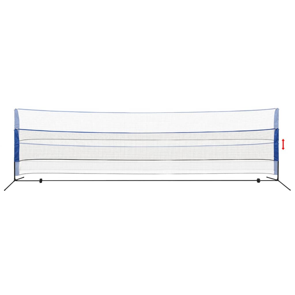 Badminton Net with Shuttlecocks