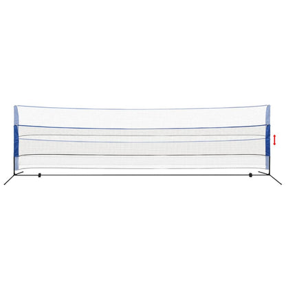 Badminton Net with Shuttlecocks