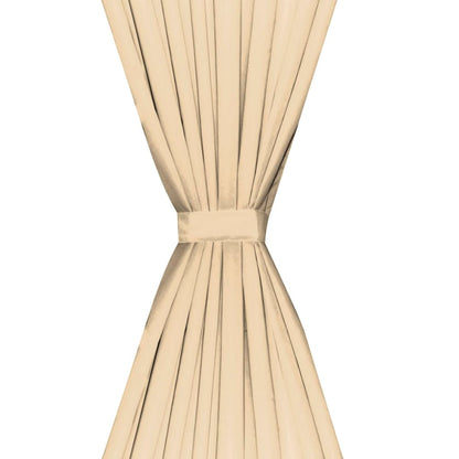 Blackout Curtains 2 pcs Double Layer  Beige