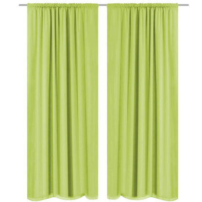 Blackout Curtains 2 pcs Double Layer  Green