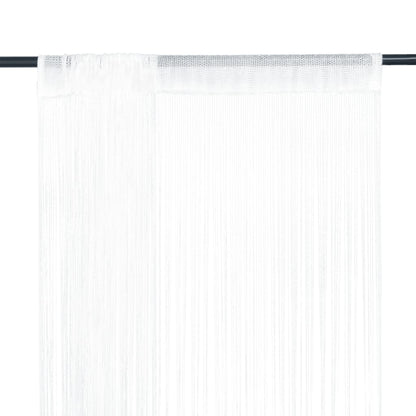 String Curtains 2 pcs--White