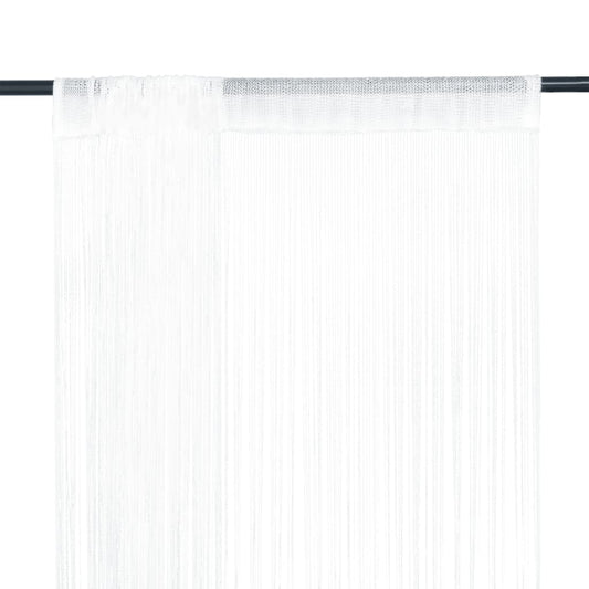 String Curtains 2 pcs--White