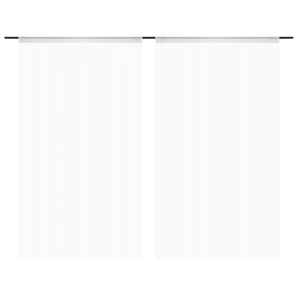 String Curtains 2 pcs--White