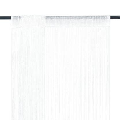 String Curtains 2 pcs (White)