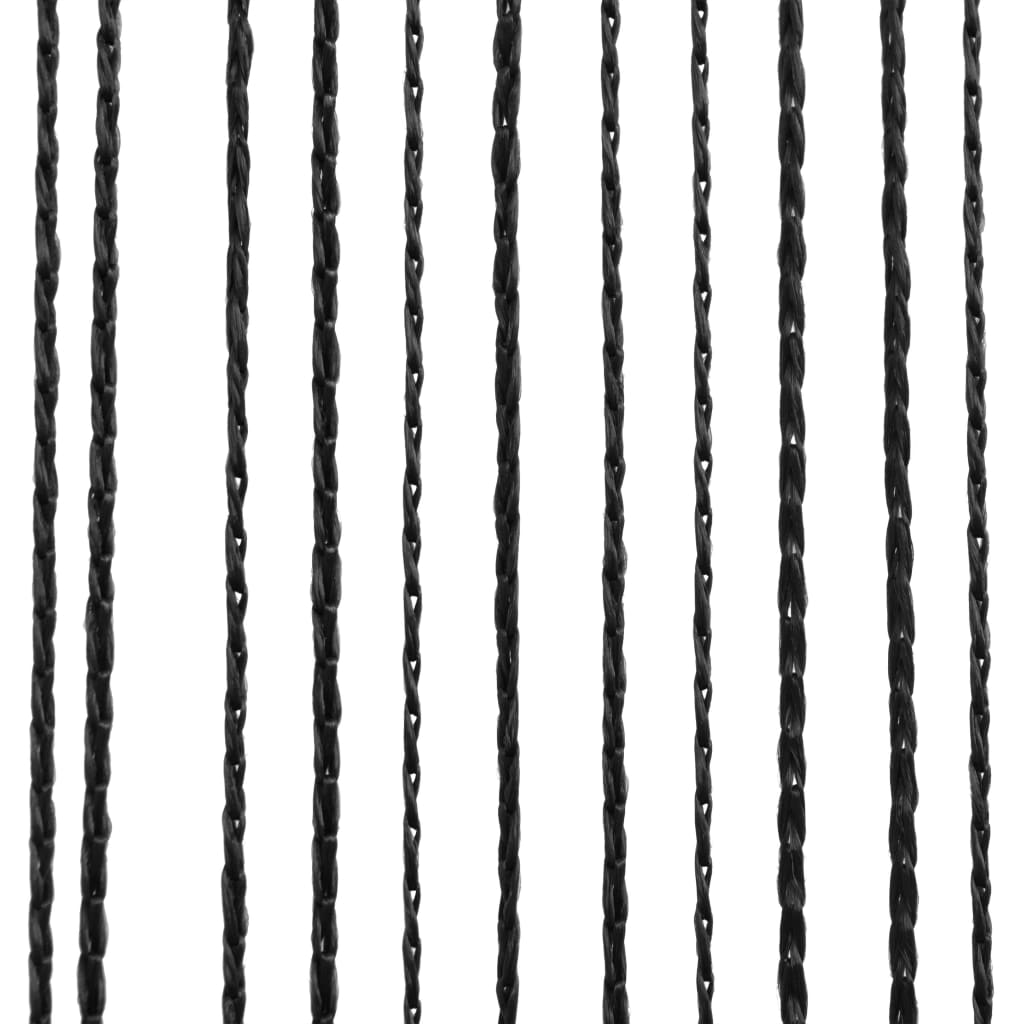 String Curtains 2 pcs--Black