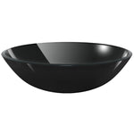 Basin Tempered Glass 42 cm Black