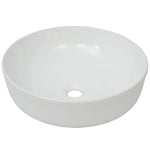 Basin Round Ceramic  White S