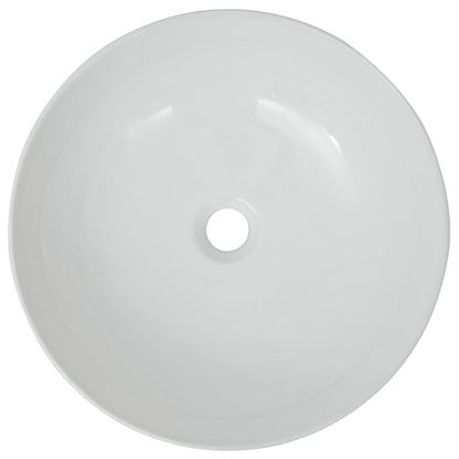 Basin Round Ceramic  White S