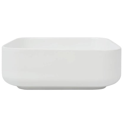Basin Square Ceramic White  M