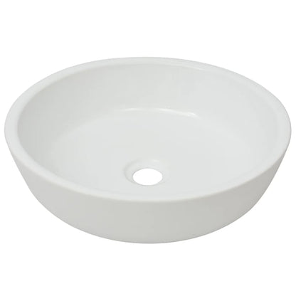 Basin Round Ceramic White M