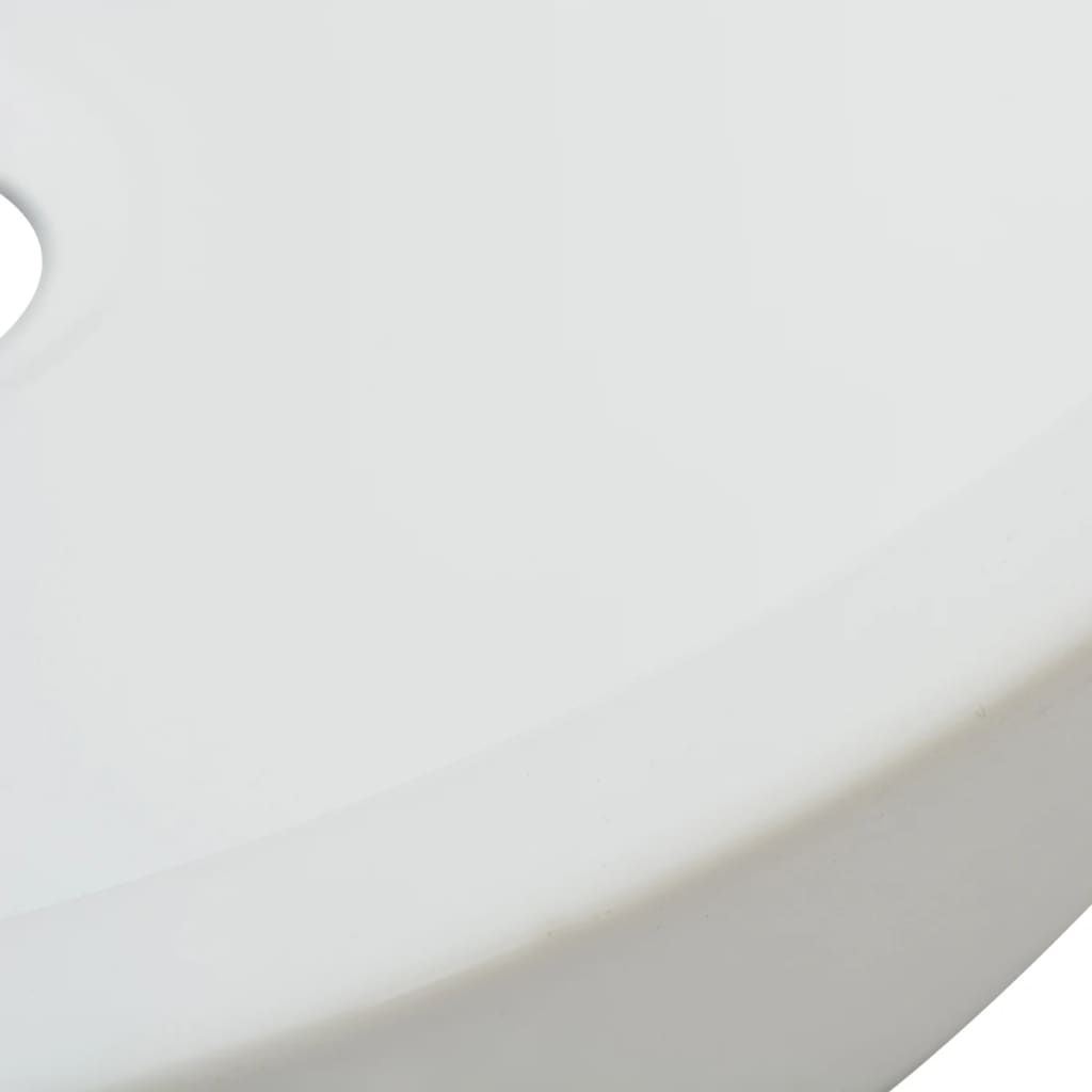Basin Round Ceramic White M