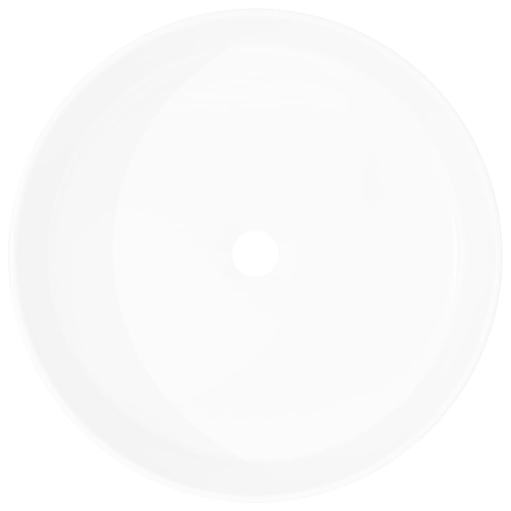 Basin Round Ceramic White L