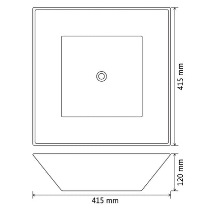 Basin Square Ceramic White