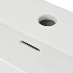 Basin with Faucet Hole Ceramic White S