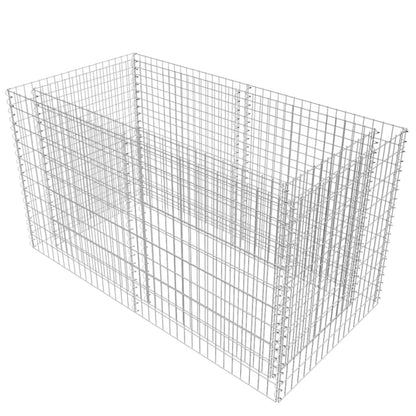 Gabion Planter Steel Silver - 180×90×100cm