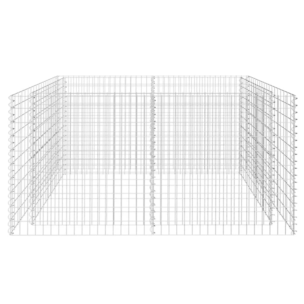 Gabion Planter Steel Silver - 180×90×100cm