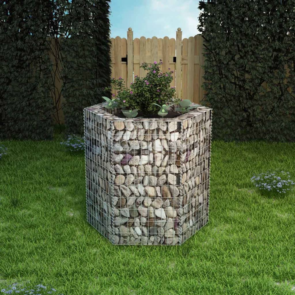 Hexagonal Gabion Planter  M