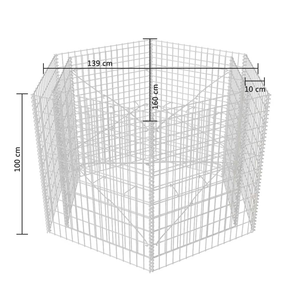 Hexagonal Gabion Planter XL