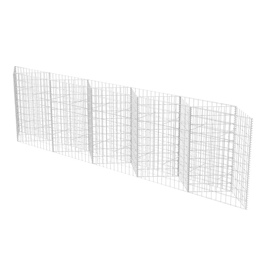 Gabion Basket Galvanised Steel (Silver) - 300×30×100cm
