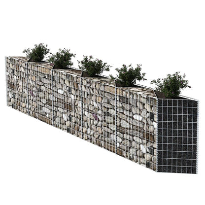 Gabion Basket Galvanised Steel (Silver) - 300×30×100cm