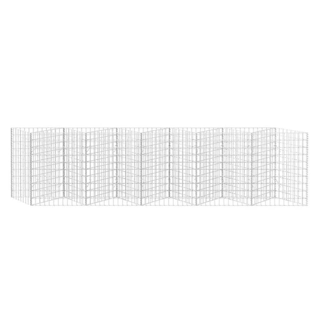 Gabion Basket Galvanised Steel (Silver) - 300×30×100cm