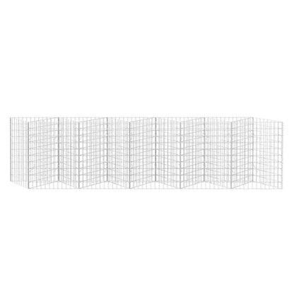Gabion Basket Galvanised Steel (Silver) - 300×30×100cm