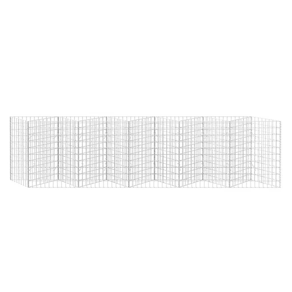 Gabion Basket Galvanised Steel (Silver) - 300×30×100cm
